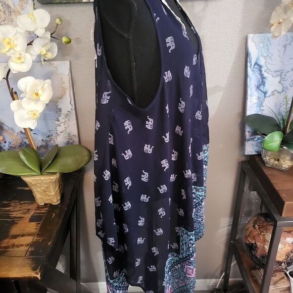 Navy Cardigan bathing suit coverup- L/XL - Picture 3 of 8